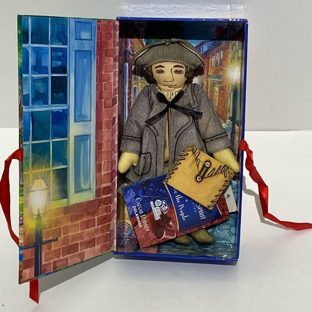 Hallmark We The People Delaware State Quarter Holder Caesar Rodney‎ Doll in Box